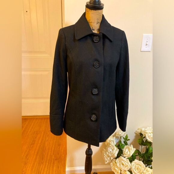 Nautica Jackets & Blazers - Nautica Black Pea Coat small